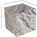 Meridian Bolzano Brown Marble End Table IMAGE 6
