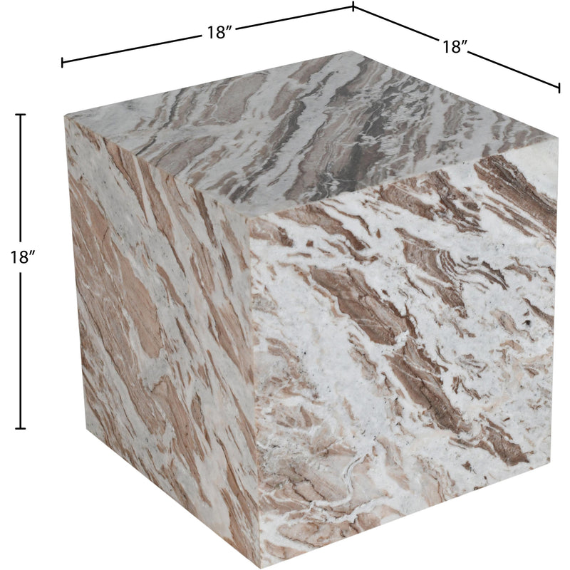 Meridian Bolzano Brown Marble End Table IMAGE 6