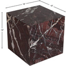  Meridian Bolzano Red Marble End Table IMAGE 5