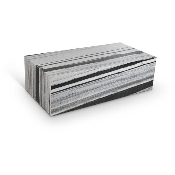 Meridian Bolzano Black Marble Coffee Table IMAGE 1