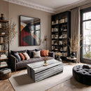 Meridian Bolzano Black Marble Coffee Table IMAGE 2