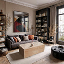 Meridian Bolzano Beige Travertine Coffee Table IMAGE 2