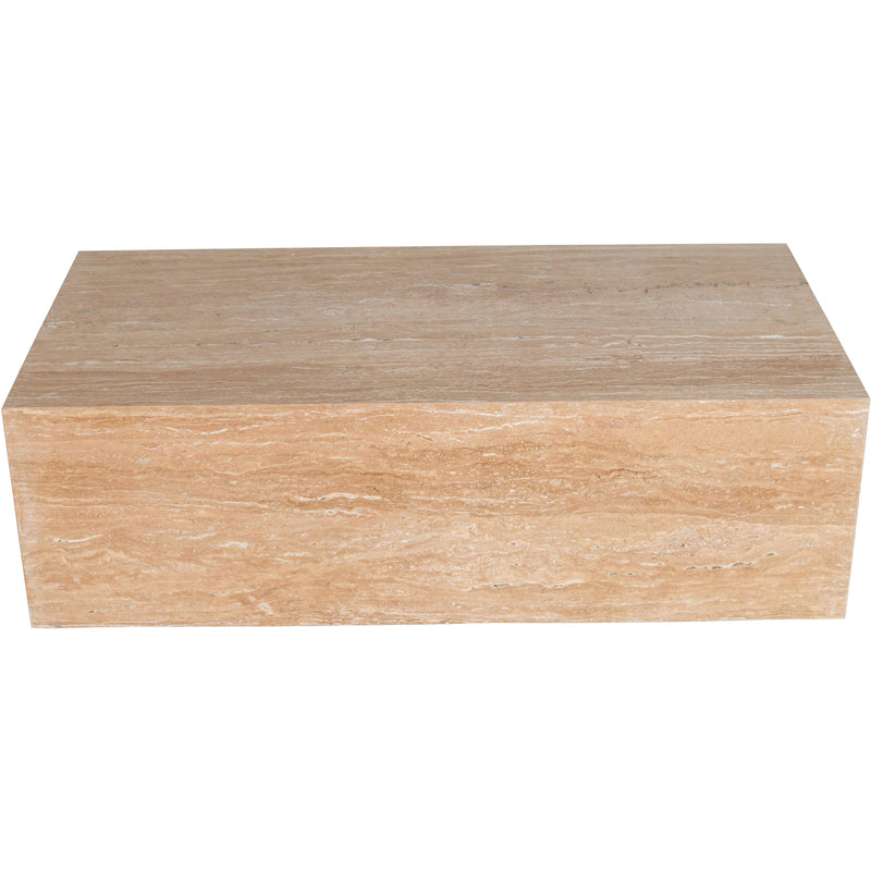 Meridian Bolzano Beige Travertine Coffee Table IMAGE 3