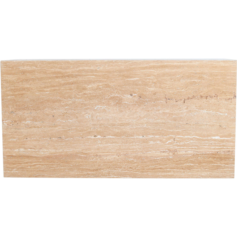 Meridian Bolzano Beige Travertine Coffee Table IMAGE 4