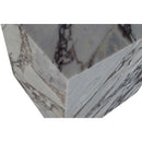  Meridian Bolzano White Marble End Table IMAGE 5