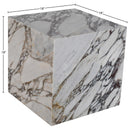  Meridian Bolzano White Marble End Table IMAGE 6
