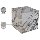  Meridian Bolzano White Marble End Table IMAGE 7