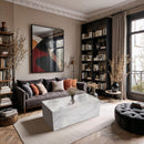 Meridian Bolzano White Marble Coffee Table IMAGE 2