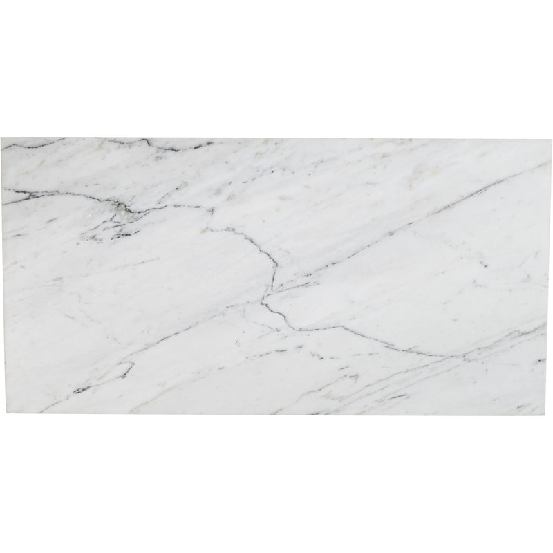 Meridian Bolzano White Marble Coffee Table IMAGE 4