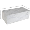 Meridian Bolzano White Marble Coffee Table IMAGE 6