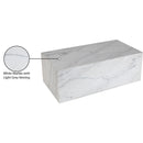 Meridian Bolzano White Marble Coffee Table IMAGE 7