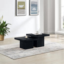 Meridian Spencer Black Oak Veneer Coffee Table IMAGE 2
