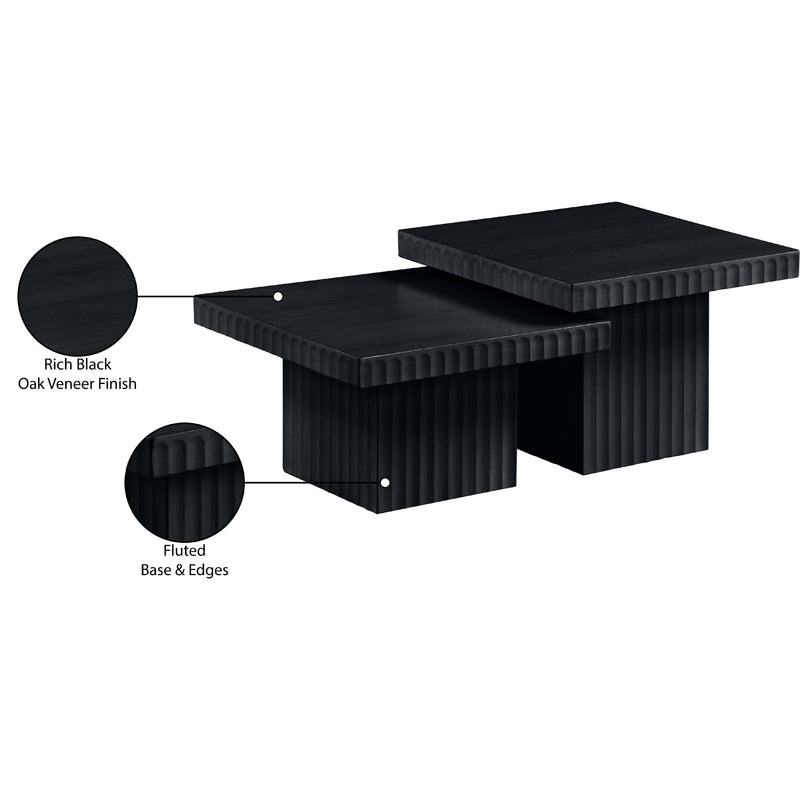 Meridian Spencer Black Oak Veneer Coffee Table IMAGE 9