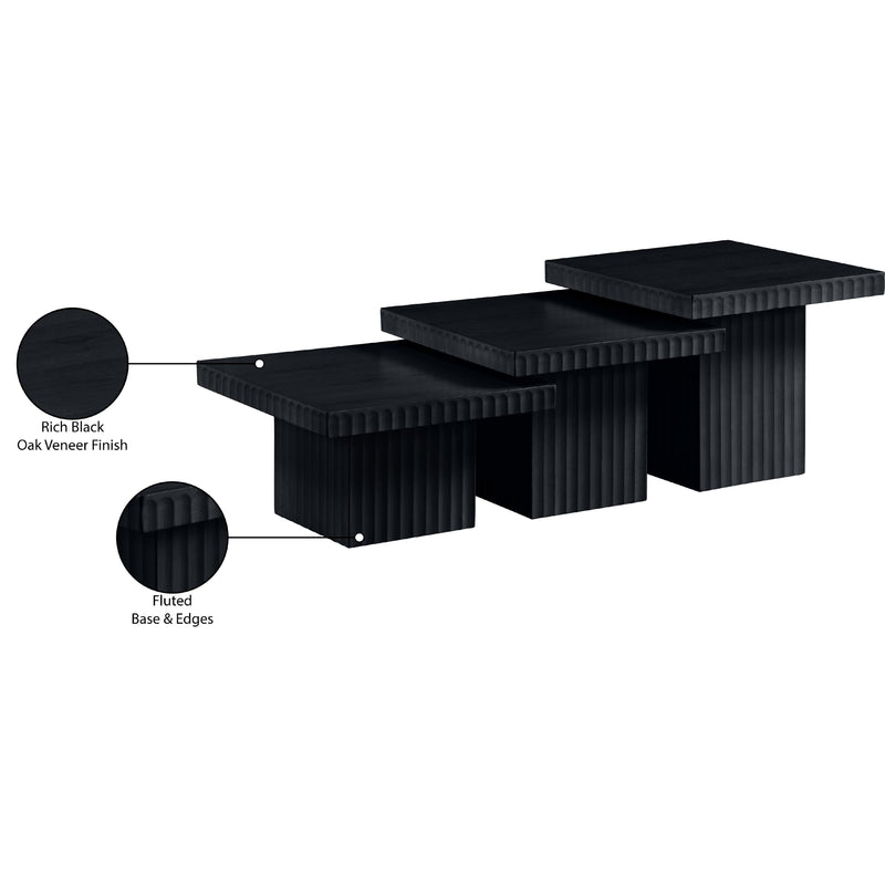 Meridian Spencer Black Oak Veneer Coffee Table IMAGE 14
