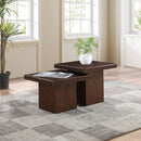 Meridian Spencer Brown Oak Veneer Coffee Table IMAGE 2