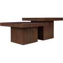 Meridian Spencer Brown Oak Veneer Coffee Table IMAGE 3