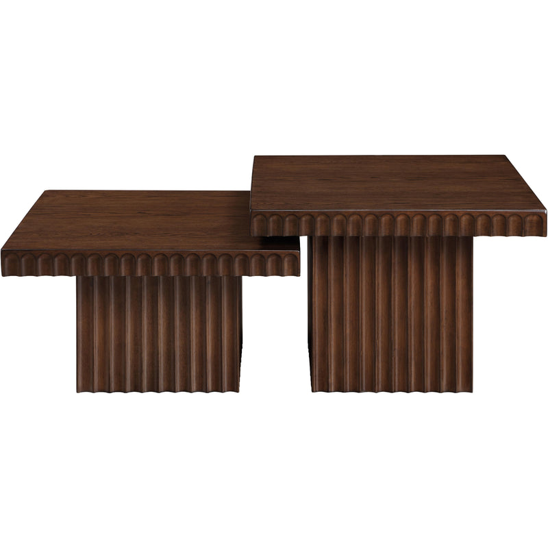 Meridian Spencer Brown Oak Veneer Coffee Table IMAGE 4