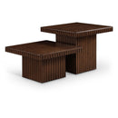 Meridian Spencer Brown Oak Veneer Coffee Table IMAGE 1