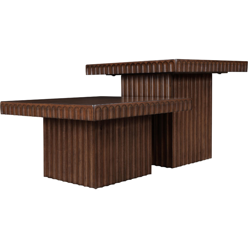 Meridian Spencer Brown Oak Veneer Coffee Table IMAGE 3