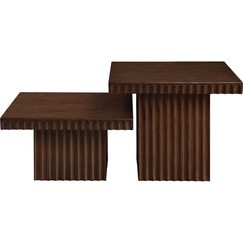 Meridian Spencer Brown Oak Veneer Coffee Table IMAGE 4