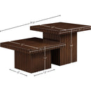 Meridian Spencer Brown Oak Veneer Coffee Table IMAGE 8
