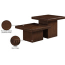 Meridian Spencer Brown Oak Veneer Coffee Table IMAGE 9