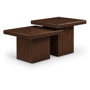 Meridian Spencer Brown Oak Veneer Coffee Table IMAGE 1
