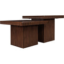 Meridian Spencer Brown Oak Veneer Coffee Table IMAGE 3