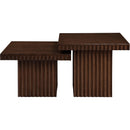 Meridian Spencer Brown Oak Veneer Coffee Table IMAGE 4