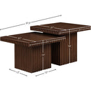 Meridian Spencer Brown Oak Veneer Coffee Table IMAGE 8