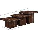 Meridian Spencer Brown Oak Veneer Coffee Table IMAGE 13