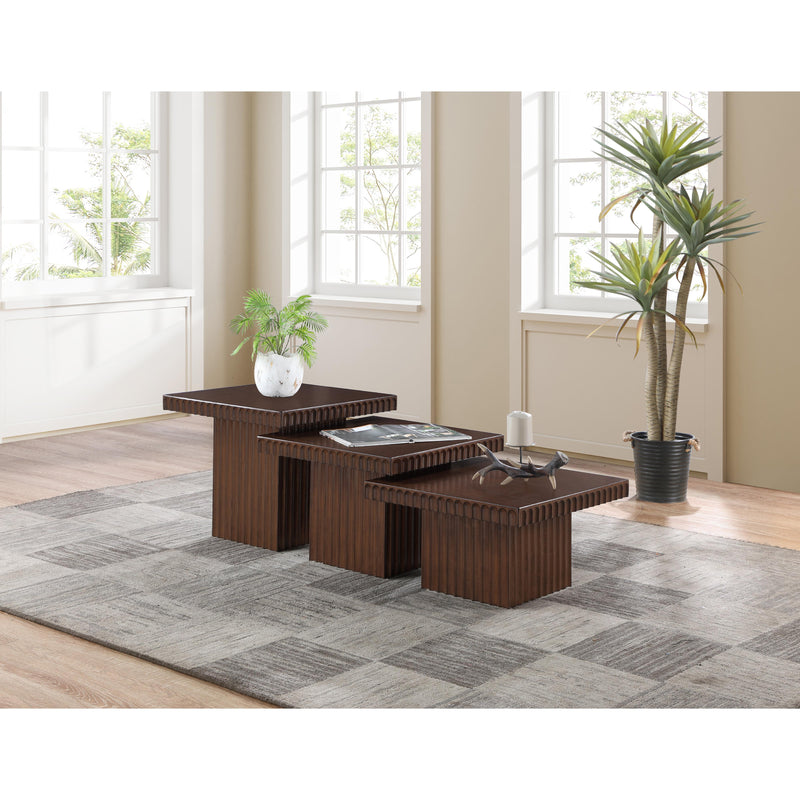 Meridian Spencer Brown Oak Veneer Coffee Table IMAGE 3