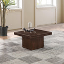 Meridian Spencer Brown Oak Veneer Coffee Table IMAGE 2