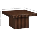 Meridian Spencer Brown Oak Veneer Coffee Table IMAGE 8