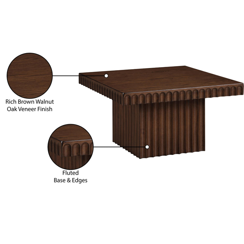 Meridian Spencer Brown Oak Veneer Coffee Table IMAGE 9