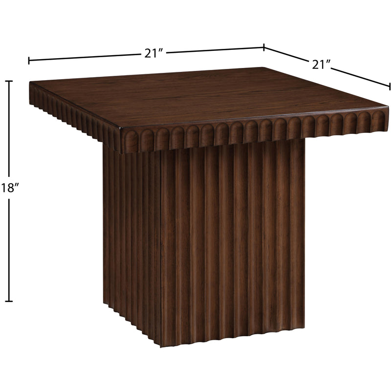 Meridian Spencer Brown Oak Veneer Coffee Table IMAGE 8