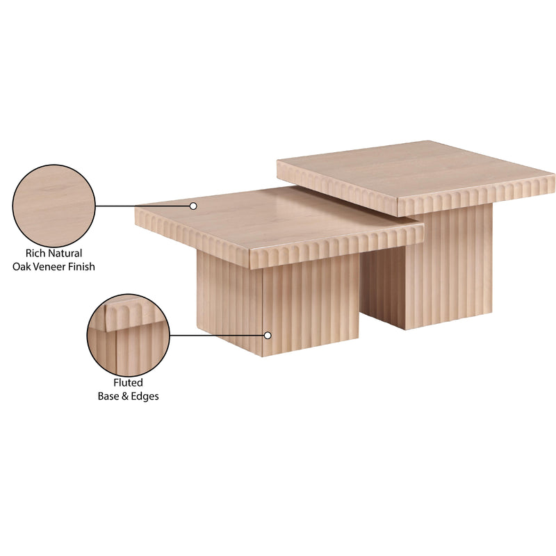 Meridian Spencer Natural Oak Veneer Coffee Table IMAGE 9
