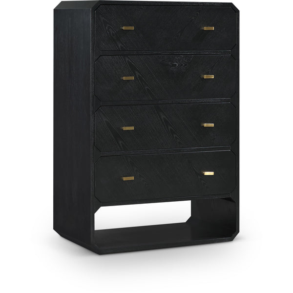 Meridian Parker Black Ash Veneer Chest IMAGE 1