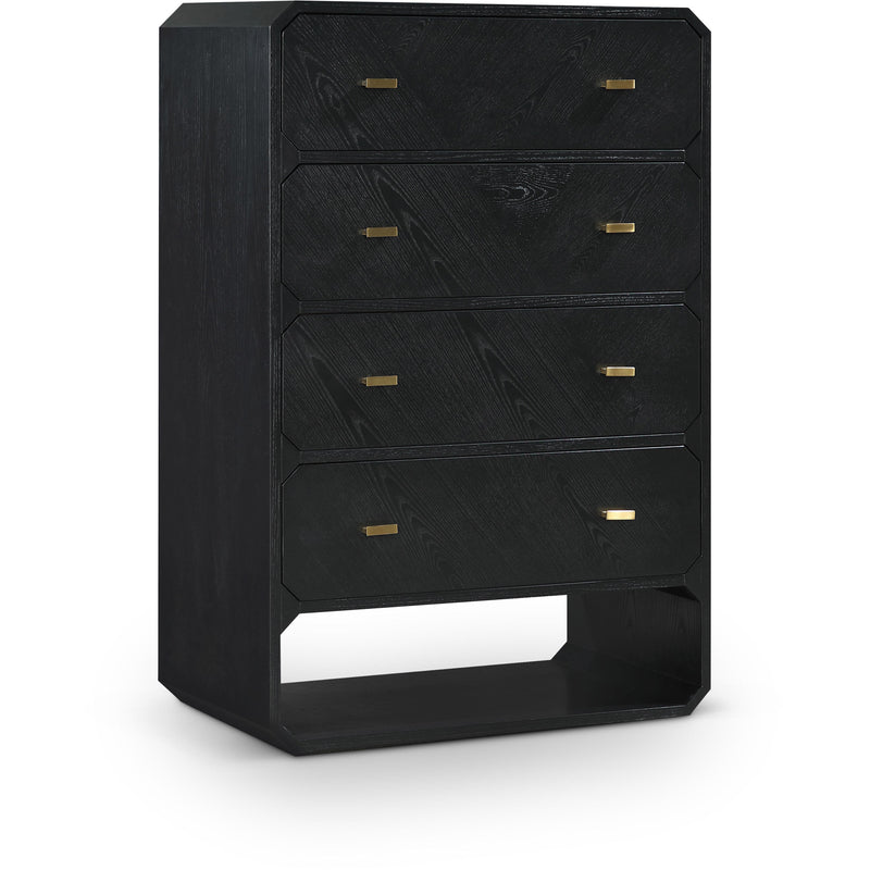 Meridian Parker Black Ash Veneer Chest IMAGE 1
