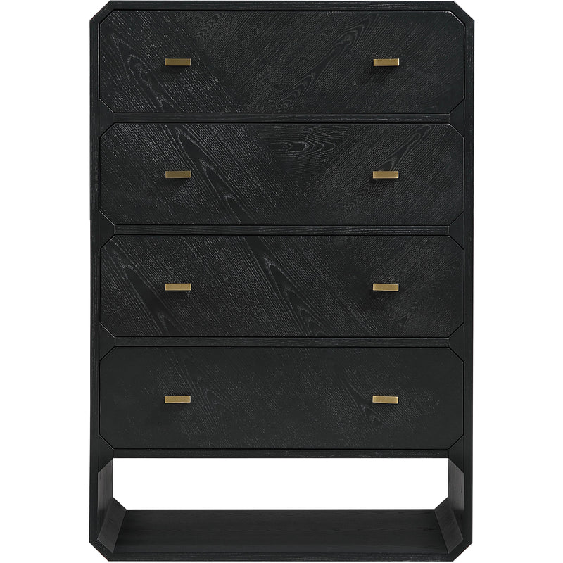 Meridian Parker Black Ash Veneer Chest IMAGE 3