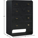 Meridian Parker Black Ash Veneer Chest IMAGE 9