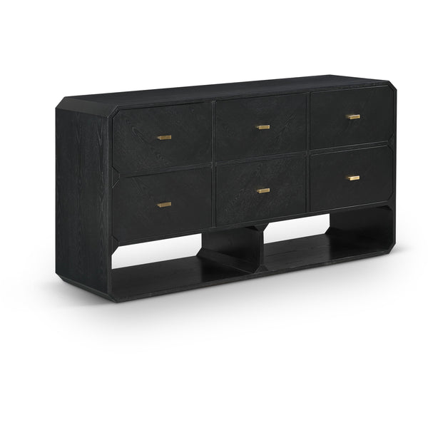Meridian Parker Black Ash Veneer Dresser IMAGE 1