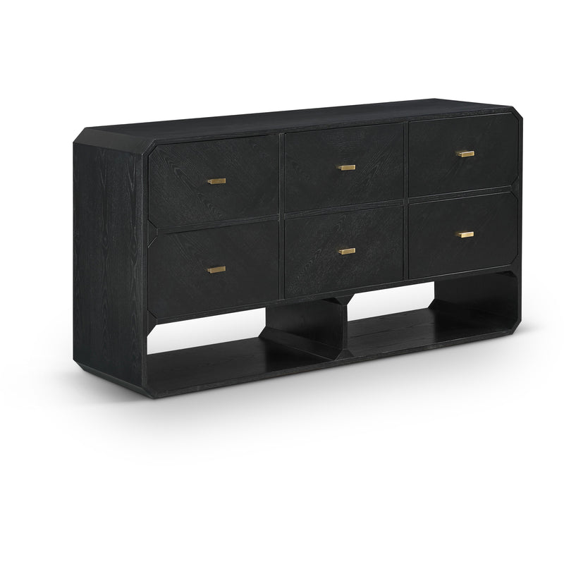Meridian Parker Black Ash Veneer Dresser IMAGE 1