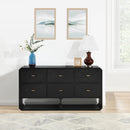 Meridian Parker Black Ash Veneer Dresser IMAGE 2