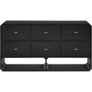 Meridian Parker Black Ash Veneer Dresser IMAGE 3