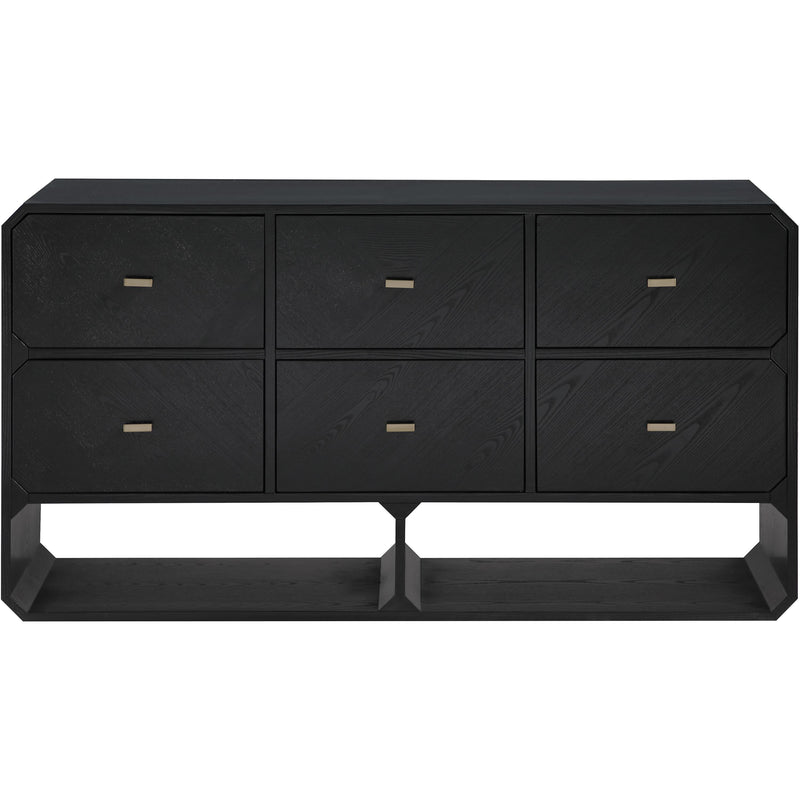 Meridian Parker Black Ash Veneer Dresser IMAGE 3