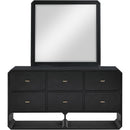 Meridian Parker Black Rubberwood Mirror IMAGE 6