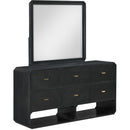 Meridian Parker Black Rubberwood Mirror IMAGE 7