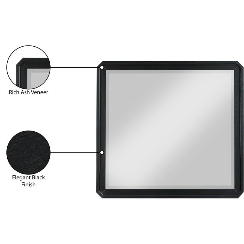 Meridian Parker Black Rubberwood Mirror IMAGE 8