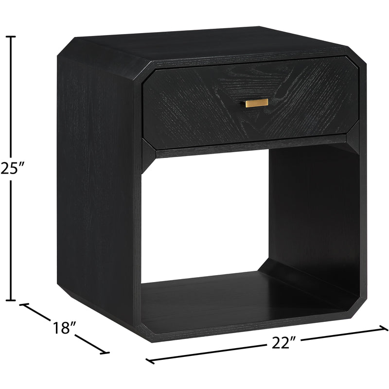 Meridian Parker Black Ash Veneer Night stand IMAGE 9